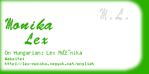 monika lex business card